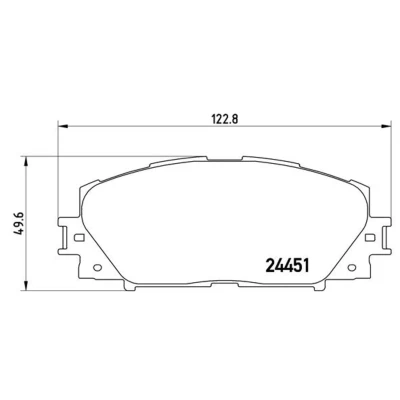 Abbildung von BREMBO P 83 106 Bremsbelagsatz exkl. Verschleißwarnkontakt ohne Zubehör TOYOTA: Prius III Hatchback, Plus, LEXUS: CT