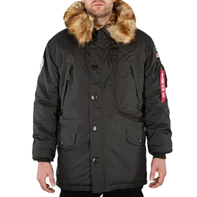 Abbildung von Alpha Industries Polar Jacket Winterjacke für Herren Black Olive