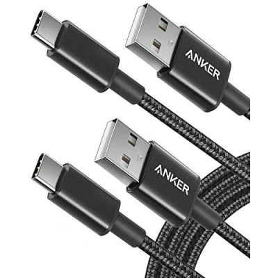 Abbildung von Anker USB C Kabel, [2 Stück 1,8m] Ladekabel Nylon Geflochten Schnellladekabel, auf Kabel für Samsung Galaxy S24 S23 S22 Ultra Note 20 iPhone 16 15 14 Pro Max iPad MacBook