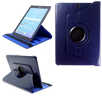 Abbildung von COOVY® 2.0 Cover für Samsung Galaxy Tab S2 9.7 SM T810 T813 T815 T819 Rotation 360 Smart Hülle Tasche Etui Case Schutz Ständer Auto Sleep/Wake up dunkelblau