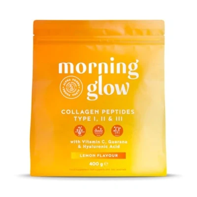 Abbildung von Collagen Pulver + Hyaluronsäure Vitamin C [400g] Kollagen Hydrolysat Peptide Typ 1, 2 &amp; 3 mit Vitamine C, E Koffein aus Guarana Zitrusgeschmack in Deutschland hergestellt Alpha Foods
