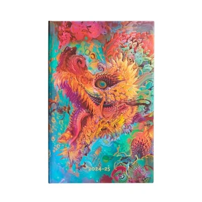 Abbildung von Humming Dragon (Android Jones Collection) Maxi 18 month Vertical Hardback Dayplanner 2025 (Elastic Band Closure)