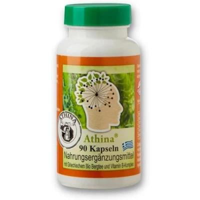 Abbildung von Athina® Griechische Eisenkraut Bergtee Kapseln 90 Stück I Griechisches Eisenkraut, griechischer + Vitamin B Komplex pro Kapsel Vegan Premium Qualität Führender Hersteller