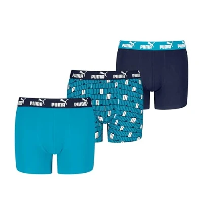 Abbildung von PUMA Boy&#039;s Elements Boxer, Blue/Navy, 134/140 (3er Pack)