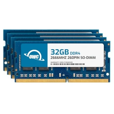Abbildung von OWC 128GB Memory Upgrade Kit 4 x 32GB PC21300 DDR4 2666MHz SO DIMMs für 27 inch iMac with Retina 5K (2019 2020) und kompatible PCs