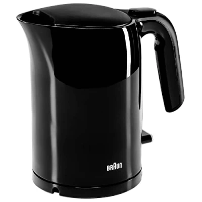 Abbildung von Braun WK 3000 BK Wasserkocher Füllmenge 1,0 l 2.200 Watt Schnellkochsystem Herausnehmbarer Anti Kalk Filter Große Wasserstandsanzeige BPA Frei Schwarz