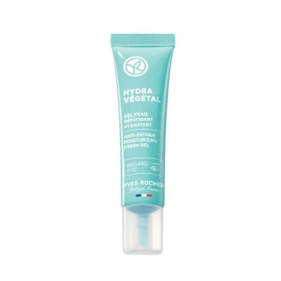 Abbildung von Yves Rocher HYDRA VÉGÉTAL Belebende Augenpflege Gel Creme für mehr Feuchtigkeit Gegen Augenringe &amp; Schwellungen 15 ml