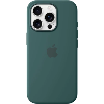 Abbildung von Apple iPhone 16 Pro Hülle MagSafe Silikon Original Soft Case/Backcover Handyhülle Grün