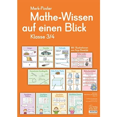 Abbildung von Merk Poster Klasse 3/4 Mathe Wissen auf einen Blick