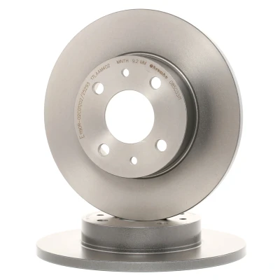 Abbildung von BREMBO COATED DISC LINE 08.5085.11 Bremsscheibe 240 11 4 voll beschichtet mit Schrauben FIAT: 500 Hatchback, Panda II Punto Hatchback