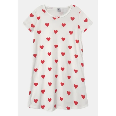 Abbildung von Petit Bateau Heart Nachthemd für Kinder, Größe: 104, Marshmallow/terkuit