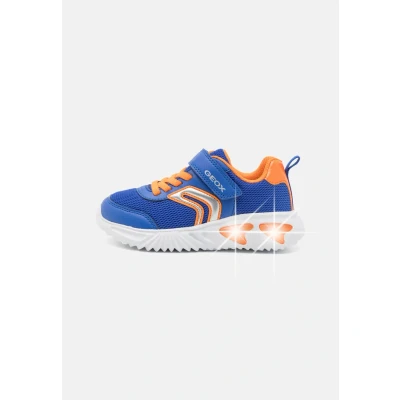 Abbildung von Geox Light UP Assister BOY Sneaker low für Kinder, Größe: 35, Royal/orange Schuhe