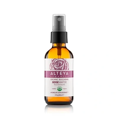 Abbildung von Alteya Bio Rosenwasser Spray in Glasflasche 60ml 100% USDA Organic zertifiziert Rein Natürlich Wasserdampfdestilliertes Blütenwasser aus Damaszener Rosen, Direktverkauf vom Organics