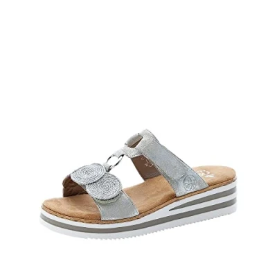 Abbildung von Rieker Damen V02k3 Sandale, Fog Silver 40, 39 EU