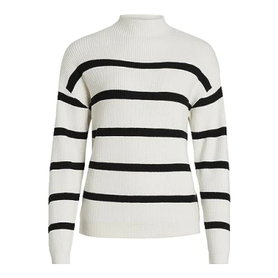 Abbildung von VILA Viril Vneck LS NOOS Strickpullover, Damen, Größe: XS, White