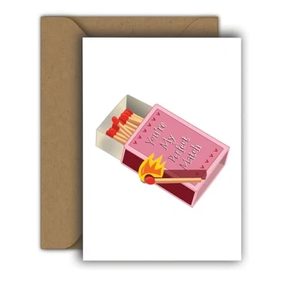 Abbildung von Edition Colibri Valentinstag Karte für Sie und Ihn, A6, Klappkarte mit Umschlag, Liebeskarte, Jahrestag, Jubiläumskarte, Valentinstagskarte, Herzmensch (Liebes Match)