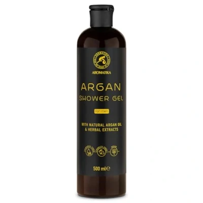 Abbildung von Argan Duschgel für Männer 500 ml mit Arganöl und Kräuterextrakten Körperpflege Reinigung Pflege frischer Duft maskulines Aroma Ihn