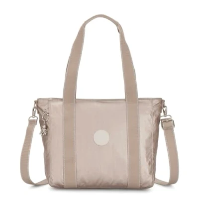 Abbildung von Kipling ASSENI S Kleine Tragetasche, Tragetaschen, Metallic Glow (Silber)