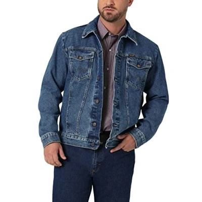 Abbildung von Wrangler Herren Cowboy Cut Western Unlined Denim Jacket Jeansjacke, Stonewashed, M