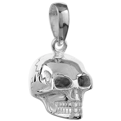 Abbildung von Kuzzoi Silberner Totenkopf Schädel Anhänger für Ketten massivem 925er Sterling Silber Halsketten