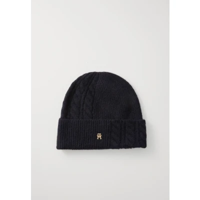 Abbildung von Tommy Hilfiger Elevated CHIC Fluffy Mütze, Damen, Größe: One Size, Space blue