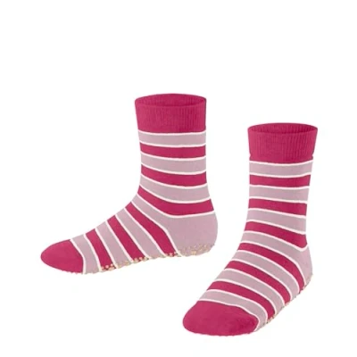 Abbildung von FALKE Unisex Kinder Simple Stripes K HP Baumwolle Rutschhemmende Noppen 1 Paar Stoppersocken, Lila (Fuchsia 8856) neu umweltfreundlich, 35/38