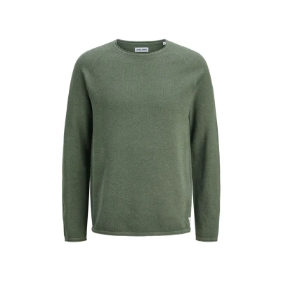 Abbildung von Jack &amp; Jones Jjehill CREW NECK Strickpullover, Herren, Größe: Medium, Laurel wreath detail twist