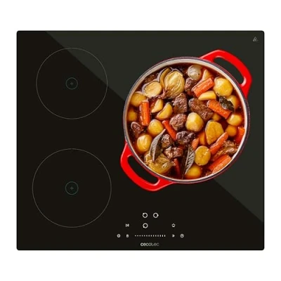 Abbildung von Cecotec Induktionskochfeld 3 Zonen Bolero Squad I 3200 Max. Leistung 7200W mit 9 Leistungsstufen, Booster Funktion, Unsichtbare Touch Slider Steuerung, Kindersicherung