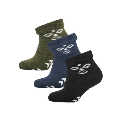 Abbildung von Hummel Snubbie 3 PACK Socken für Kinder, Größe: 15 17, Black olive night