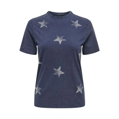 Abbildung von ONLY Onlharper LIFE Tshirt print, Damen, Größe: Small, Naval academy