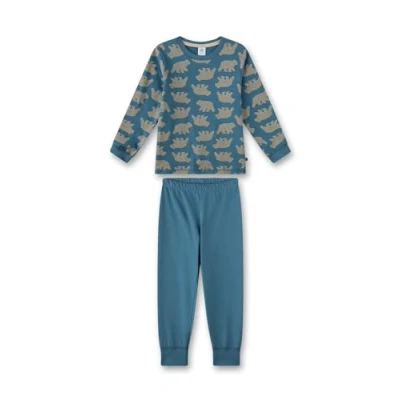 Abbildung von Sanetta Jungen Schlafanzug Blau Hochwertiger und bequemer aus Bio Baumwolle für Jungen. Pyjamaset 092