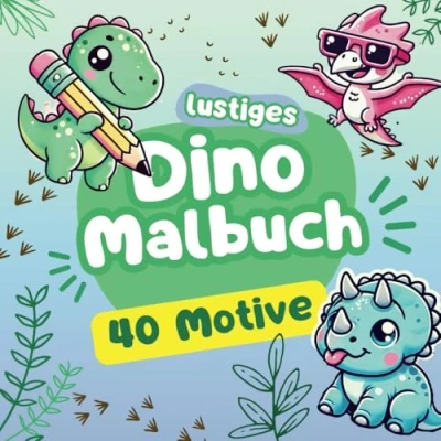 Abbildung von Dino Malbuch für Kinder Kritzelbuch ab 4 Jahre: Zeitvertreib und Geschenkidee Dinosaurier Fans