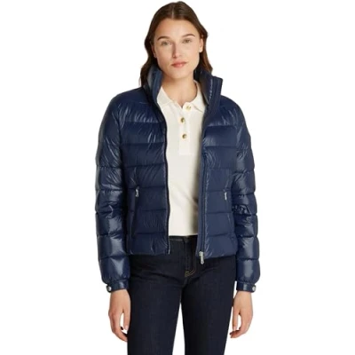 Abbildung von Tommy Hilfiger Feminine Gloss Jacket Daunenjacke, Damen, Größe: Small, Dark night navy