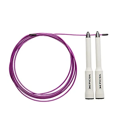 Abbildung von PICSIL Sphinx Speed Rope, Rope mit 360 Grad Drehung, Doppellager System, Home Workout, Boxen, Fitness &amp; Kondition, Geeignet für Männer, Frauen und Kinder (Weiß)