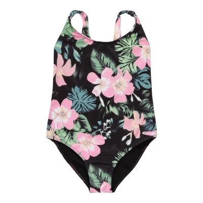 Abbildung von Roxy Shadow Floral Badeanzug für Kinder, Größe: 116, Black