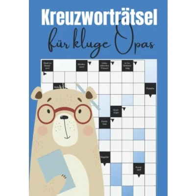 Abbildung von Kreuzworträtsel für kluge Opas: Große Schrift Rätselheft den besten Opa der Welt Beschäftigung Senioren