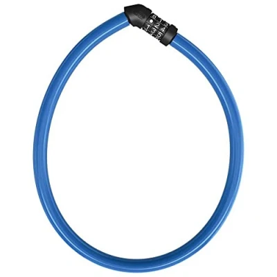 Abbildung von ABUS Kabelschloss 4408C Zahlenschloss 65 cm langes Stahlkabel mit Kunststoffummantelung Sicherheitslevel 2 Blau