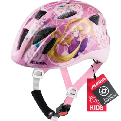Abbildung von ALPINA XIMO Disney Leichter, Sicherer &amp; Bruchfester Fahrradhelm Mit Optionalen LED Licht Für Kinder, Rapunzel gloss, 49 54 cm