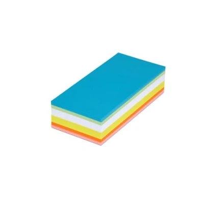 Abbildung von MAUL Moderationskarten rechteckig 205x95mm (250 Stück) Beschriftbare Karteikarten Coaching Karten Präsentationskarten Moderationskoffer Nachfüllpack 150 g/m² Papier Bunt