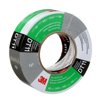 Abbildung von 3M Schwerlast Gewebeklebeband DT11, Silber, 48 mm x 55 m, 0.28 mm, einzeln verpackt, 48mm 55m