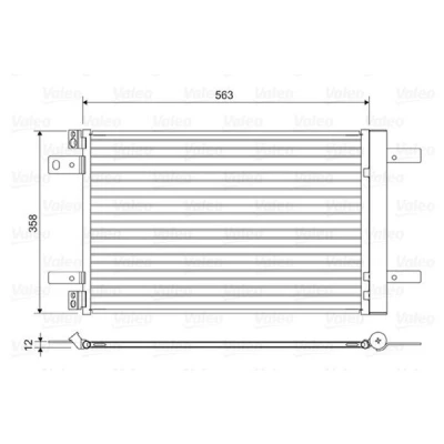 Abbildung von VALEO 822550 Klimakondensator mit Trockner Aluminium 358 PEUGEOT: 308 SW 2, II Hatchback, 508 II, OPEL: Vivaro C Van