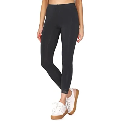Abbildung von Merry Style Damen 7/8 Leggings mit Spitze MS10 342(Graphite,S)