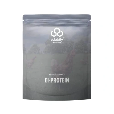 Abbildung von edubily nutrition® Eiklar Protein Pulver aus Freilandhaltung Premium Eiweißpulver ohne Milch 750 g (Geschmacksneutral)