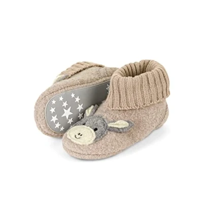 Abbildung von Sterntaler Unisex Kinder Hausschuhe Baby Hausschuh Filz Esel Emmi, Beige, 24 EU