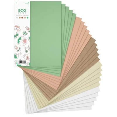 Abbildung von Netuno 25x Kreativ Papier Naturfarben DIN A4 210 x 297 mm 5 farbig sortiert Bastel Tonzeichenpapier Mix Bastelset Feinpapier bunt Scrapbooking Deko Natur