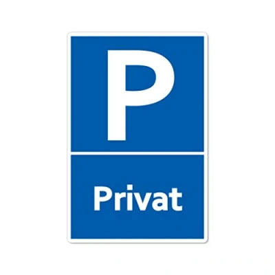 Abbildung von Privat Parkplatz Schild 20 x 30 cm aus stabiler PVC Hartschaumplatte 3mm Privatparkplatz parken verboten mit UV Schutz von STROBO