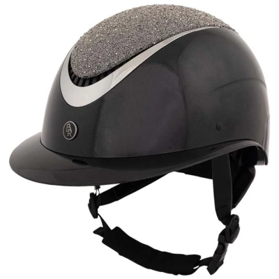 Abbildung von BR Reithelm Theta Glamourös Glänzend Schwarz/Gunmetal