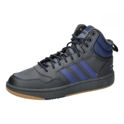 Abbildung von adidas Herren Hoops 3.0 Mid Lifestyle Basketball Classic Fur Lining Winterized Shoes Schuhe, Carbon/Dark Blue, 46 EU