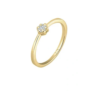 Abbildung von Elli DIAMONDS Trauring »Ring Verlobung Blume Diamant (0.045 ct.) 375 Gelbgold«