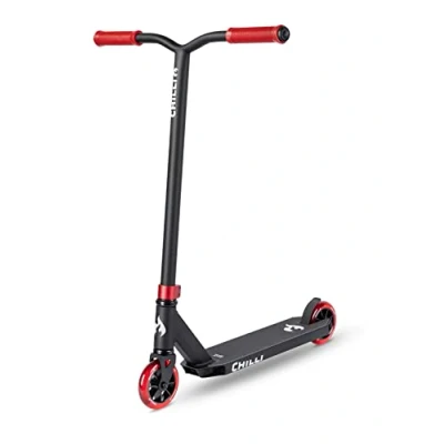 Abbildung von Chilli Pro Scooter Base S High End Stunt Der perfekte Einsteiger für die kleinsten Gesamthöhe vo 79 cm 110 mm PU Räder mit ABEC 9 Bearings Red